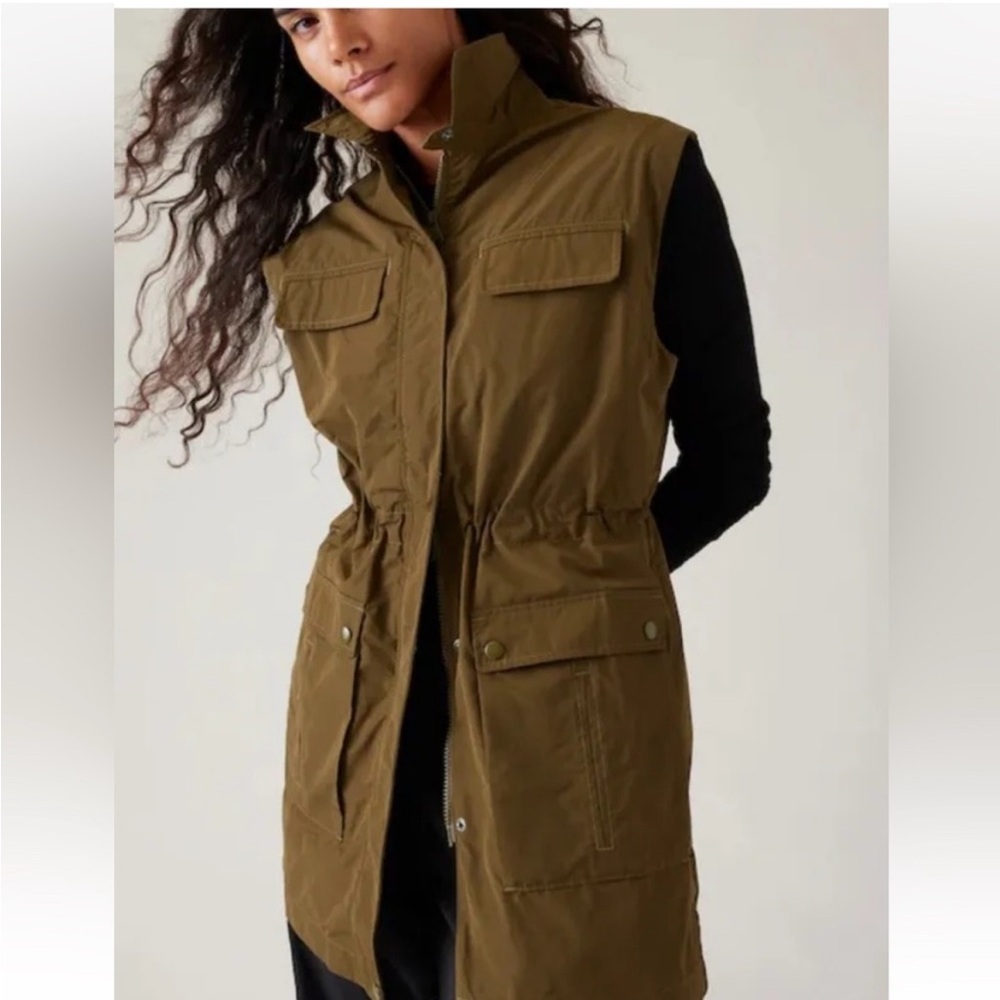 Athleta Olive Green Utility Vest